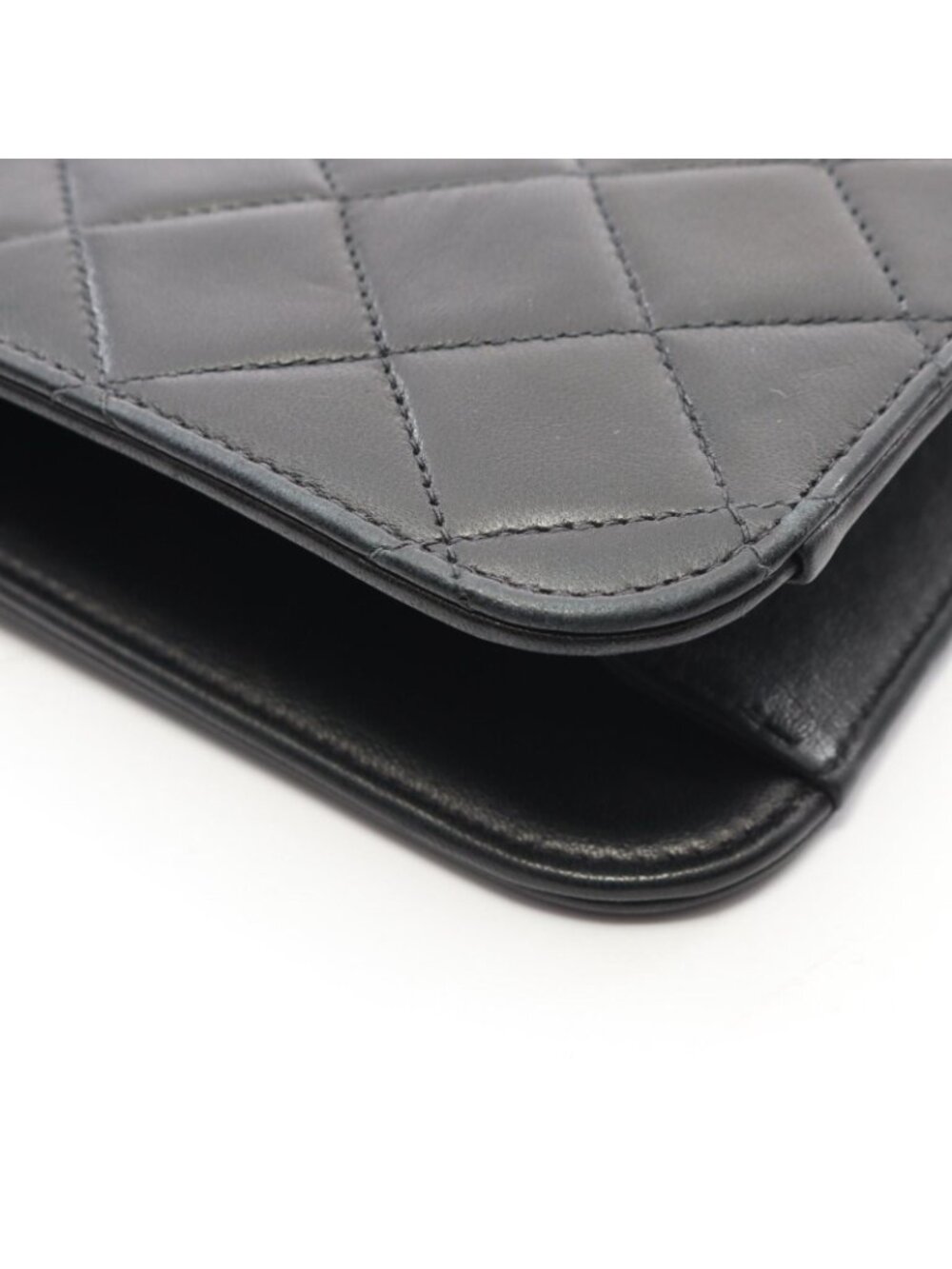 ★SOLD★ Chanel Shoulder Bag Quilted Lela Black Lambskin Sbnine Che - Picture 8 of 13